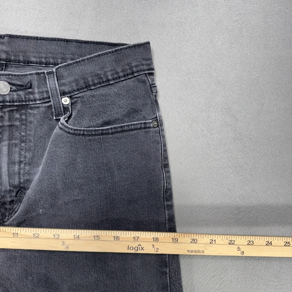 Levis 512 Jeans Mens Sz 32x32 (30x29) Black Slim Distressed Grunge Stretch Denim